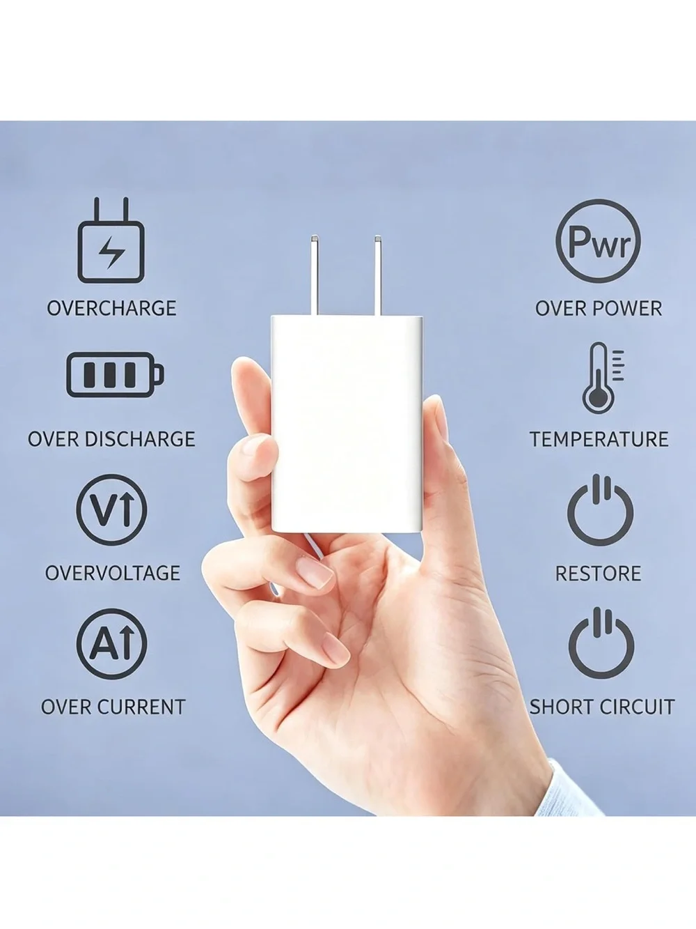 UVC Toothbrush Sanitizer hold with charger and 3 premium toothbrush